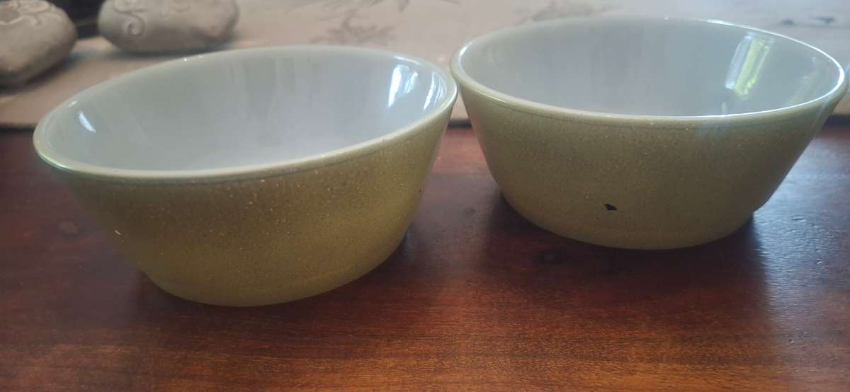 Fire king vintage milk glass bowls x 2