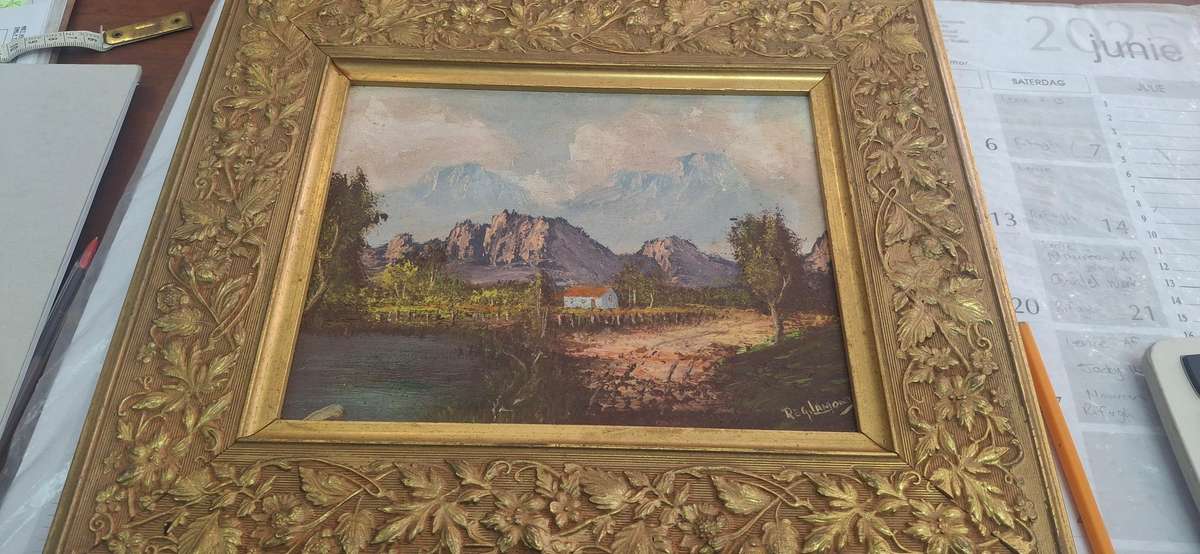 A FANTASTIC ORIGINAL SIGNED PAINTING BY 20th CENTURY SOUTH AFRICAN ARTIST, REG LAMONT