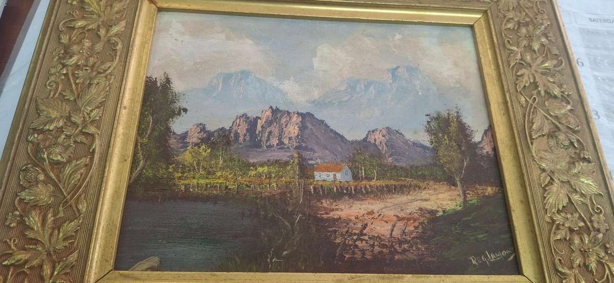 A FANTASTIC ORIGINAL SIGNED PAINTING BY 20th CENTURY SOUTH AFRICAN ARTIST, REG LAMONT