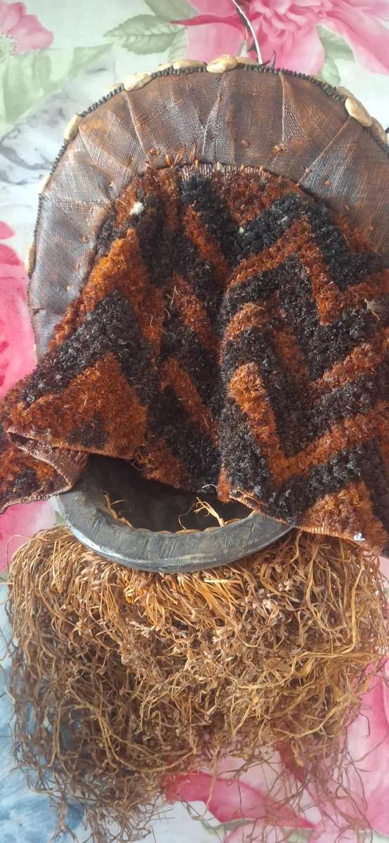 Wooden vintage original trible mask