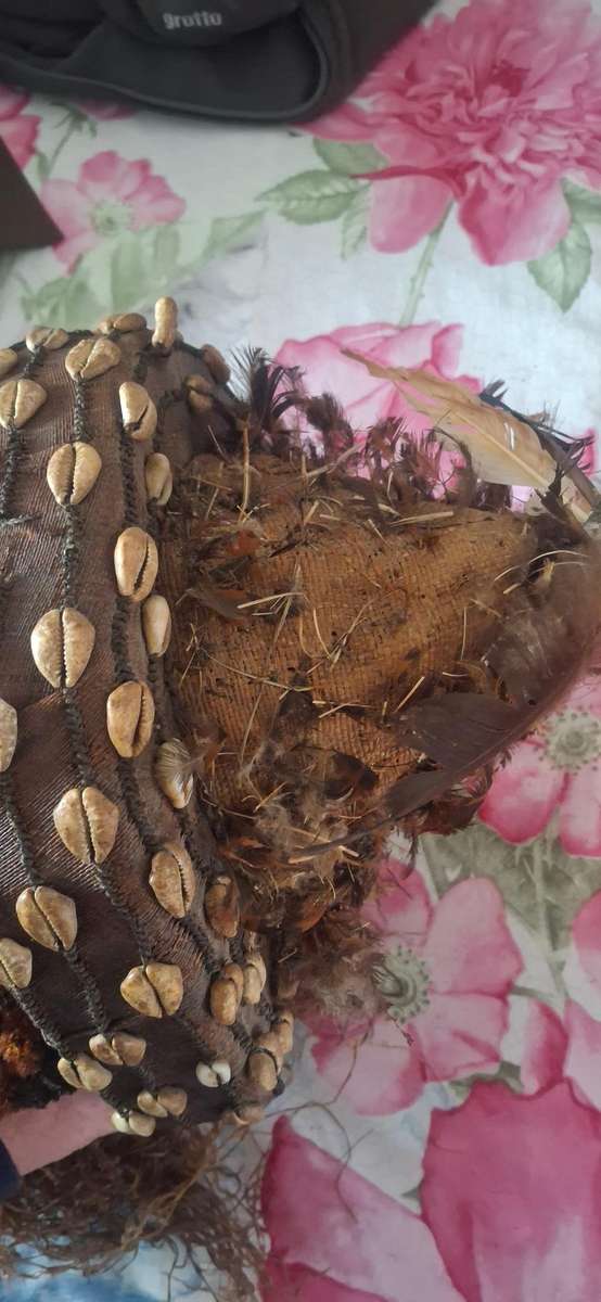 Wooden vintage original trible mask