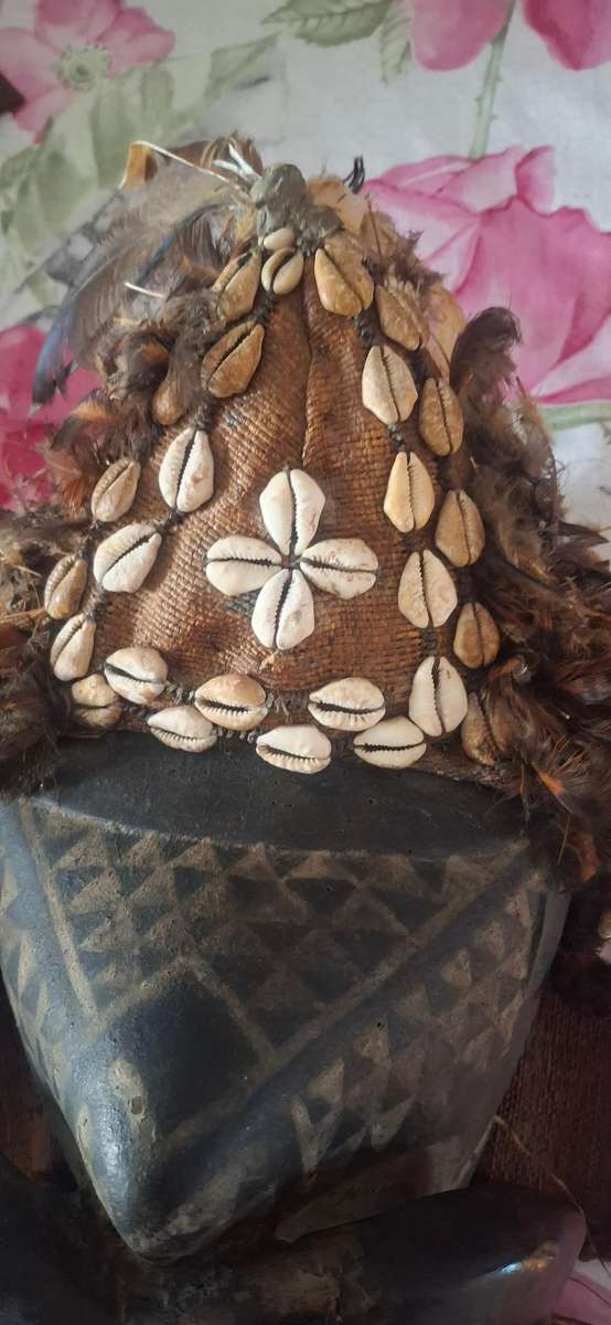 Wooden vintage original trible mask