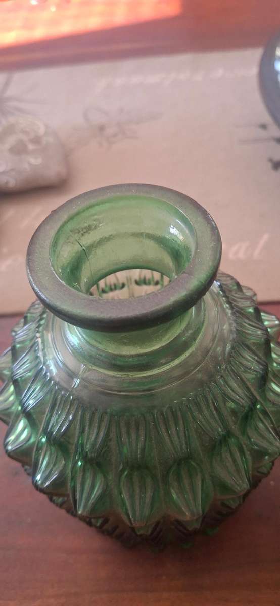 Green glass bottle vintage