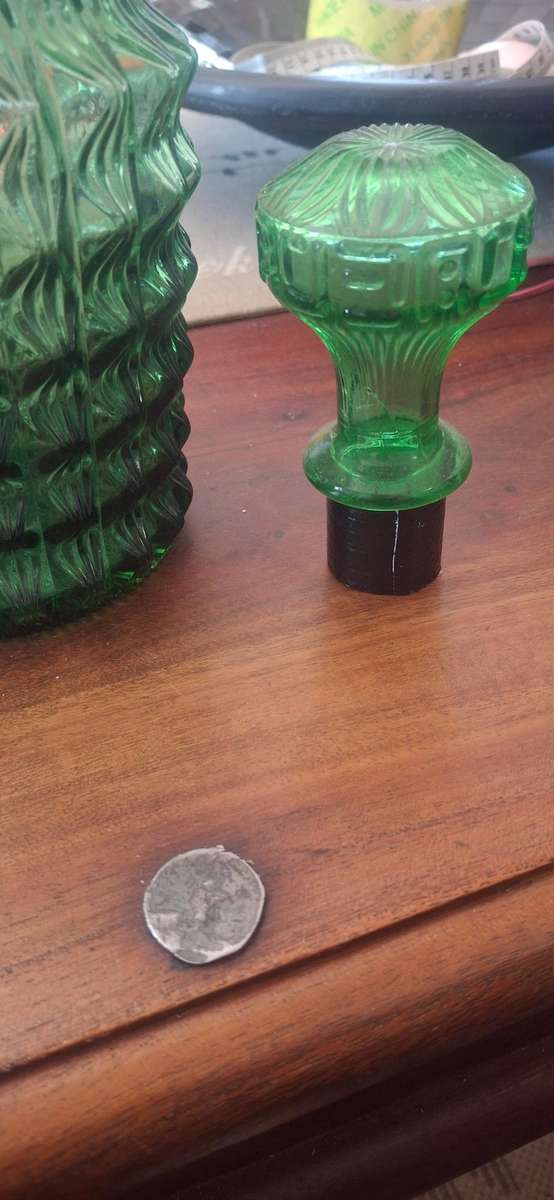 Green glass bottle vintage
