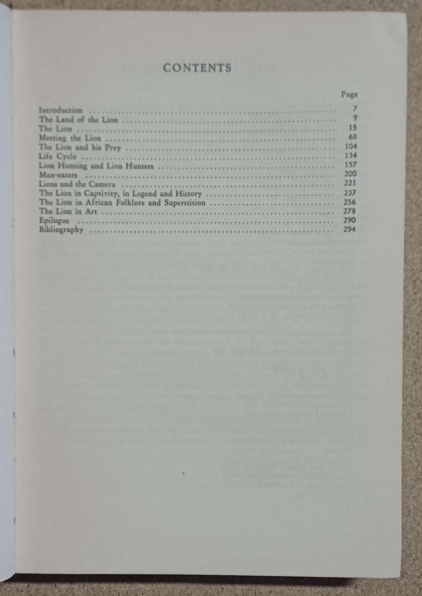 SIMBA The Life Of The Lion by C. A. W. Guggisberg