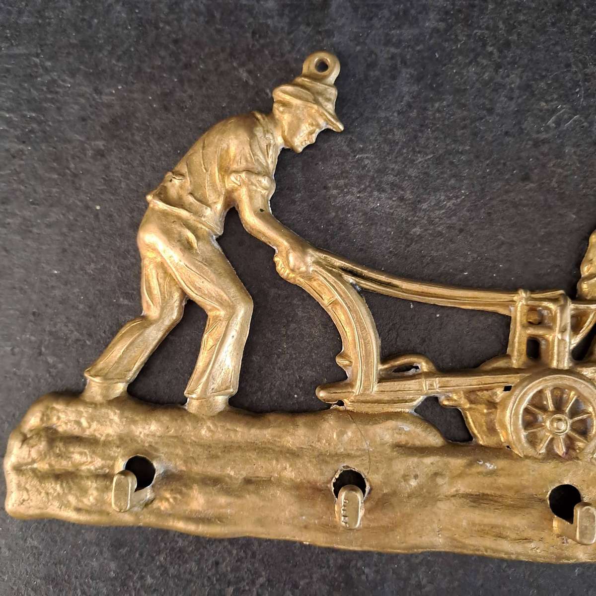 Brass Five Hook Key Rack