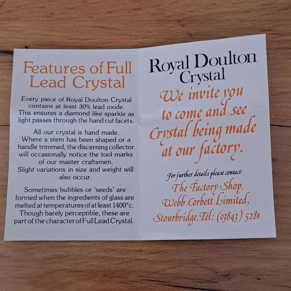 Eight Crystal Whiskey Tumblers, 'Carlyle' - Royal Doulton by Webb Corbett RESERVED for TooC