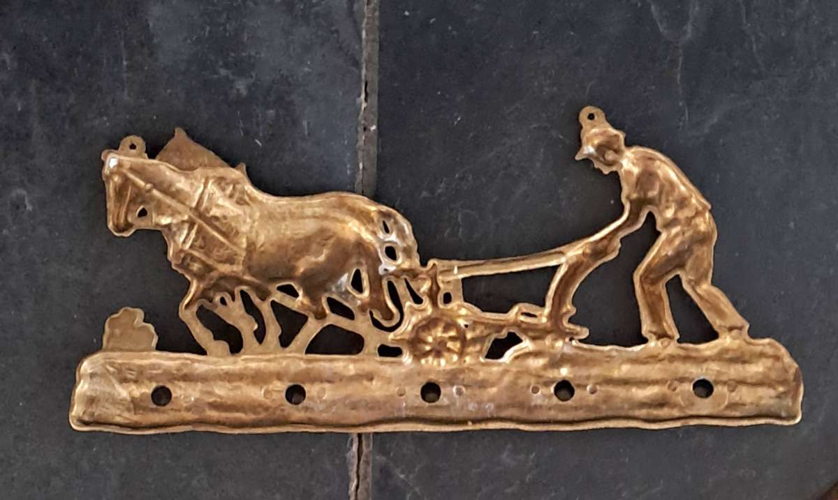 Brass Five Hook Key Rack