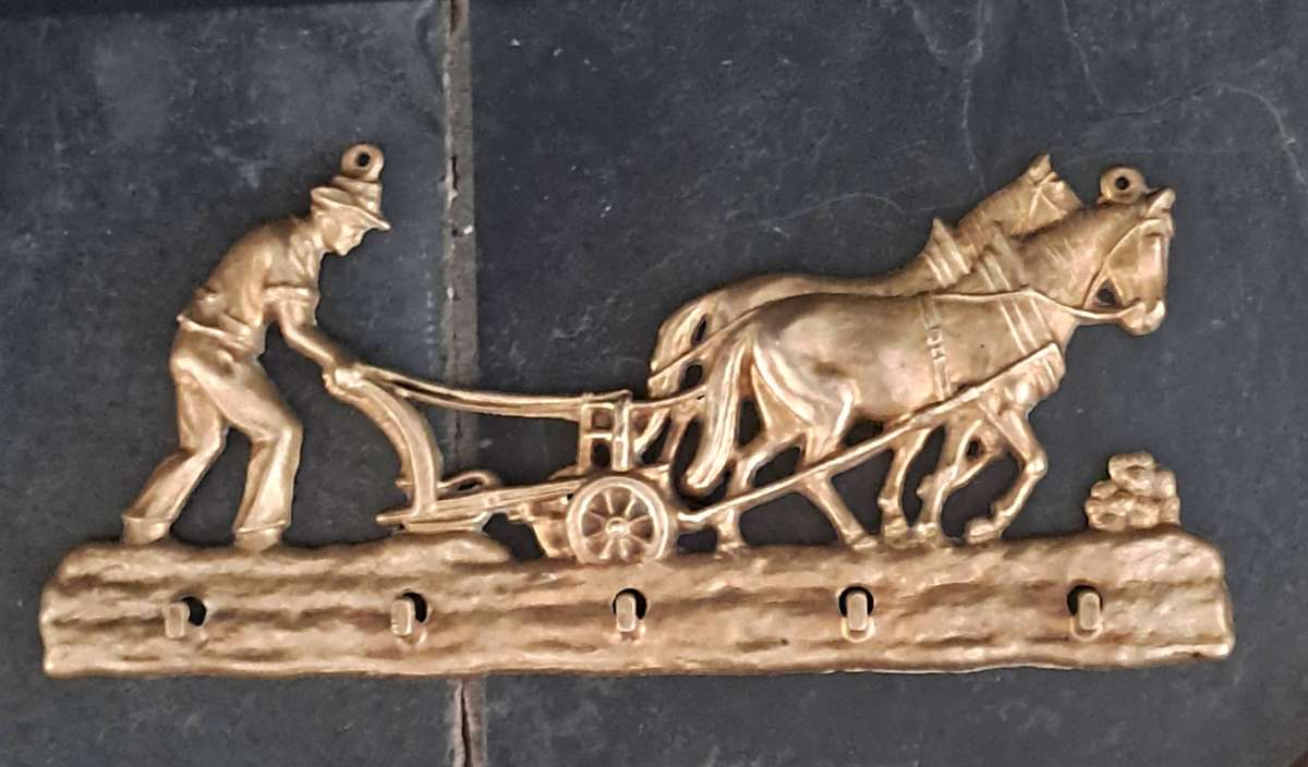 Brass Five Hook Key Rack