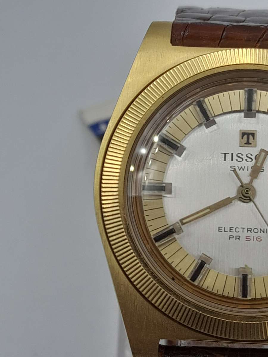 Tissot electronic PR516 WORKING 36mm ex crown 43mm lug to lug NEW OLD STOCK
