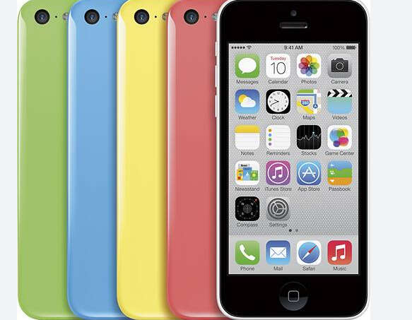 Apple iPhone 5C 16GB in Blue, Yellow, White, and Pink