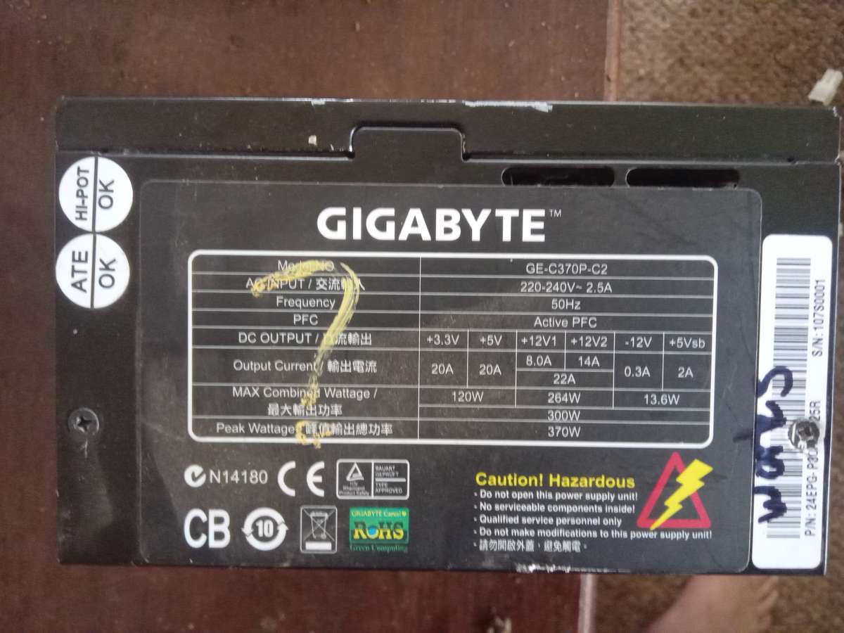 370W gigabyte psu