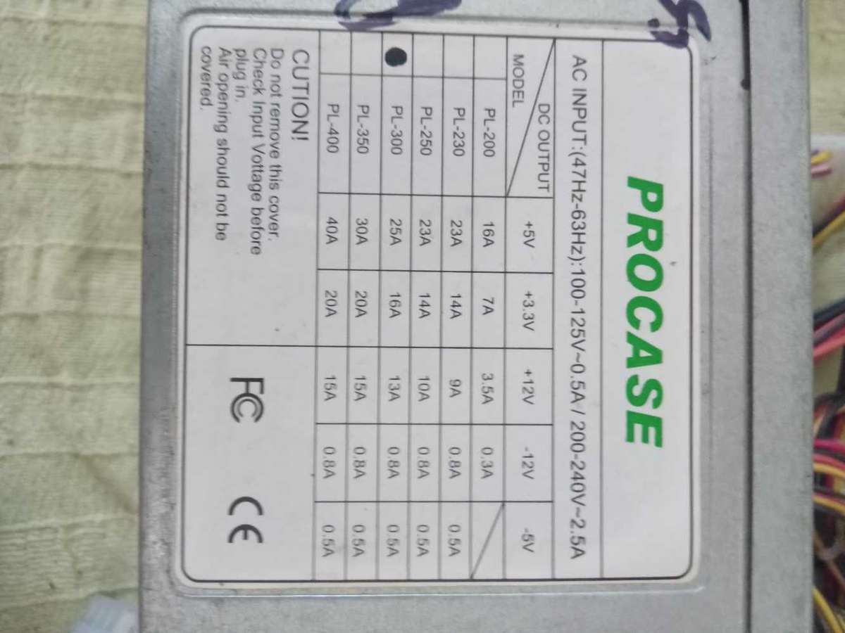 Assorted computer power supplies