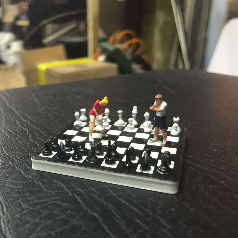 HO Scale Figure Scene - Giant Chess
