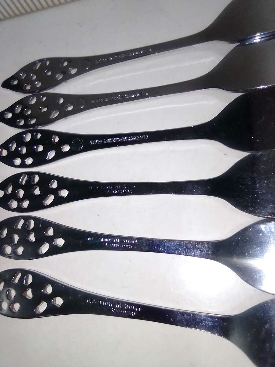 Vintage 2 x set's Elwezetta Dutch chrome plate Forks boxed. Wedding gift's that were stored.