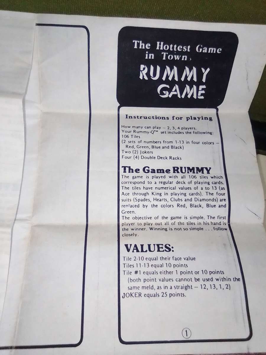The Hottest Game in Town " Rummy Game " in a case with leaflet.