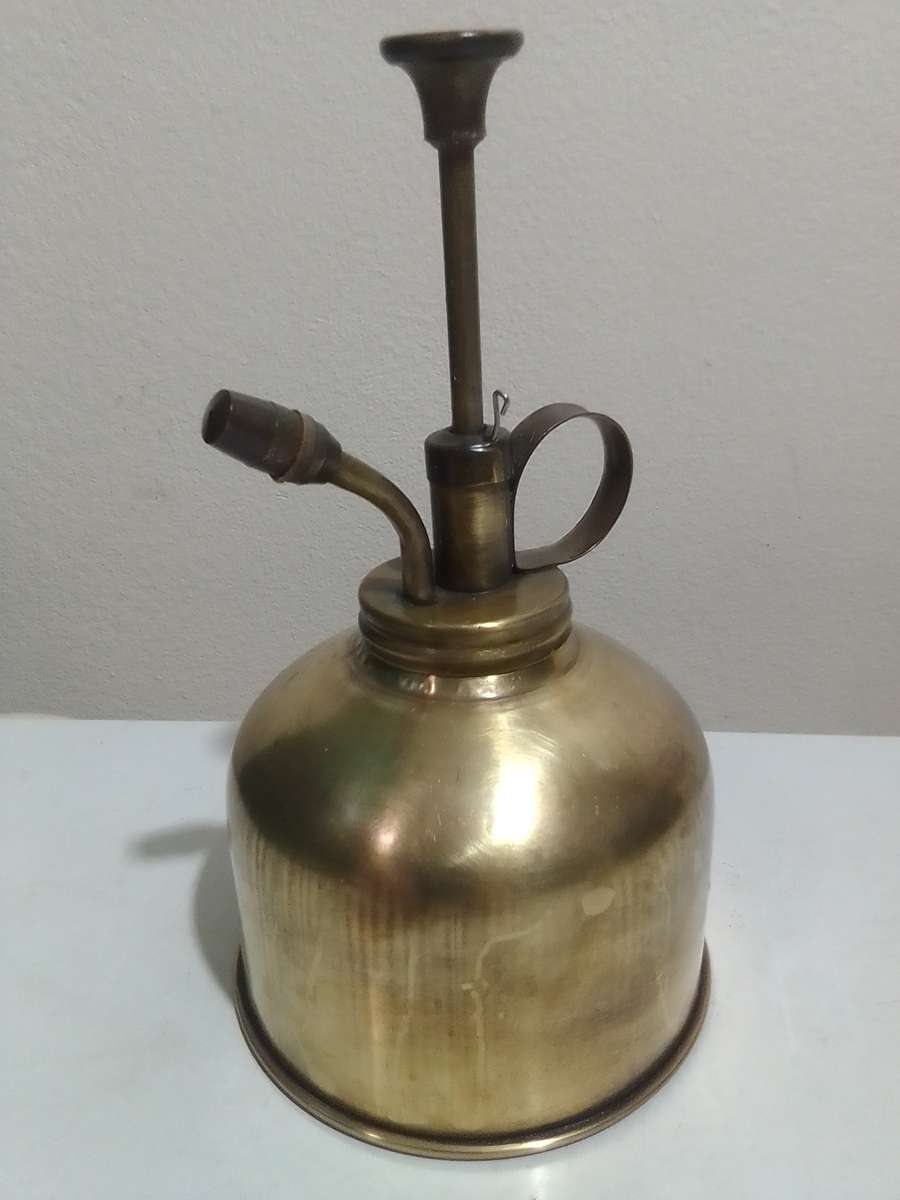 Perfume/Oil mist spray atomiser pump brass unpolished has patina alone for an industrial chic look