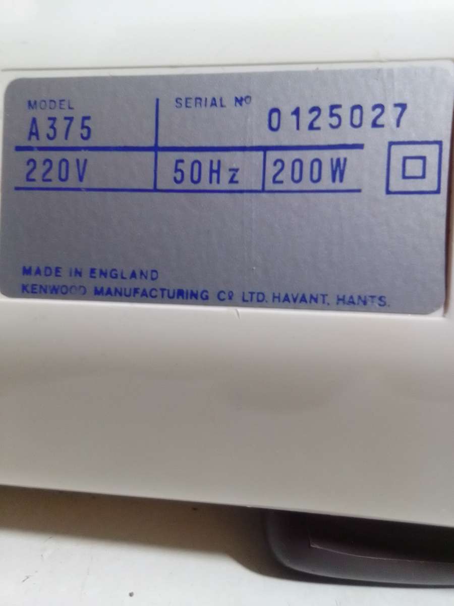 Original Kenwood Chefette A375 with Driven Bowl & Stand Complete with Liquidizer.