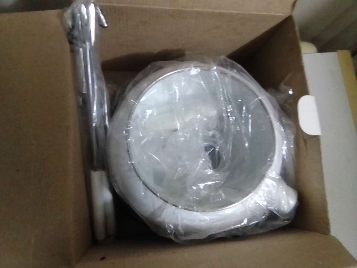 Wow a Elweco boxed complete White enamel Fondue set in almost new condition.