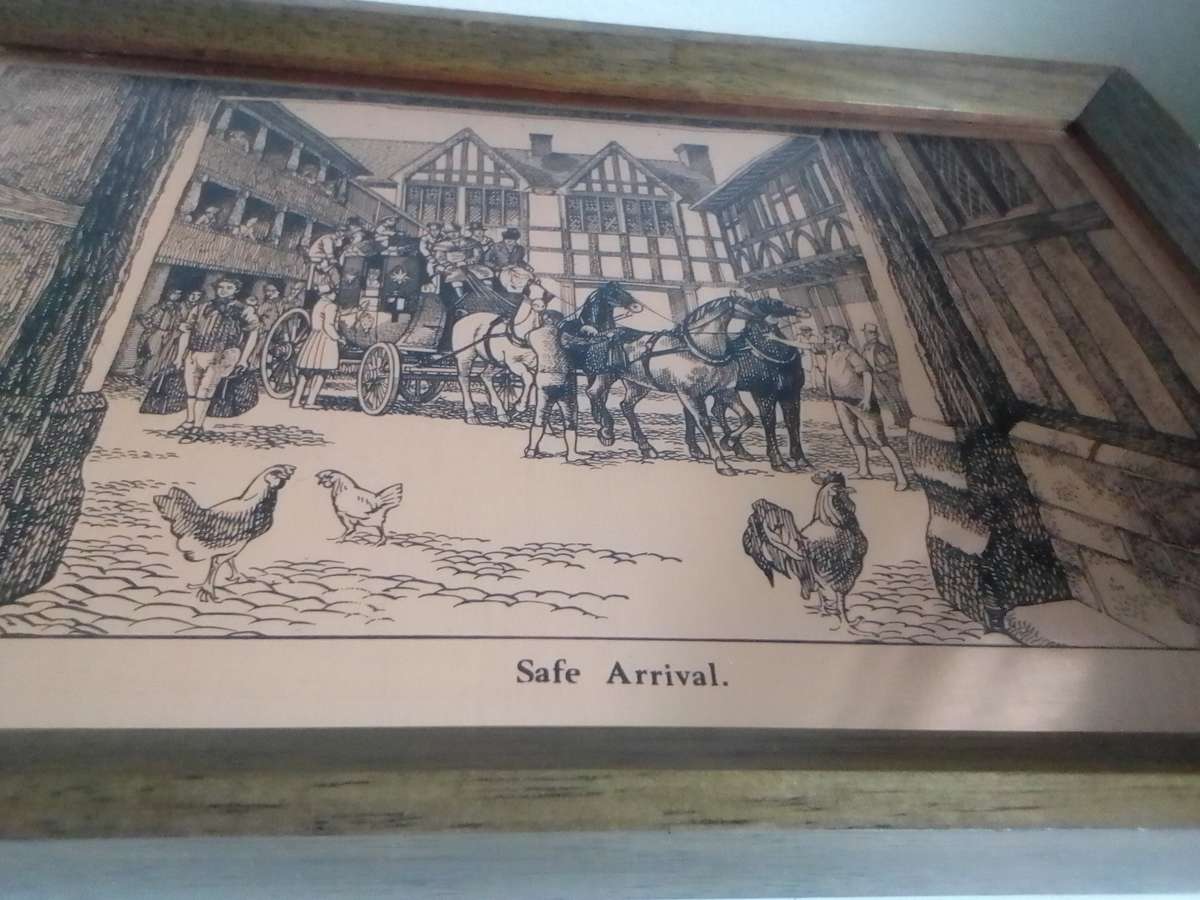 Quality Copper Etchings paintings. Copper wall art Vintage English Art Picture of a State Arrival.
