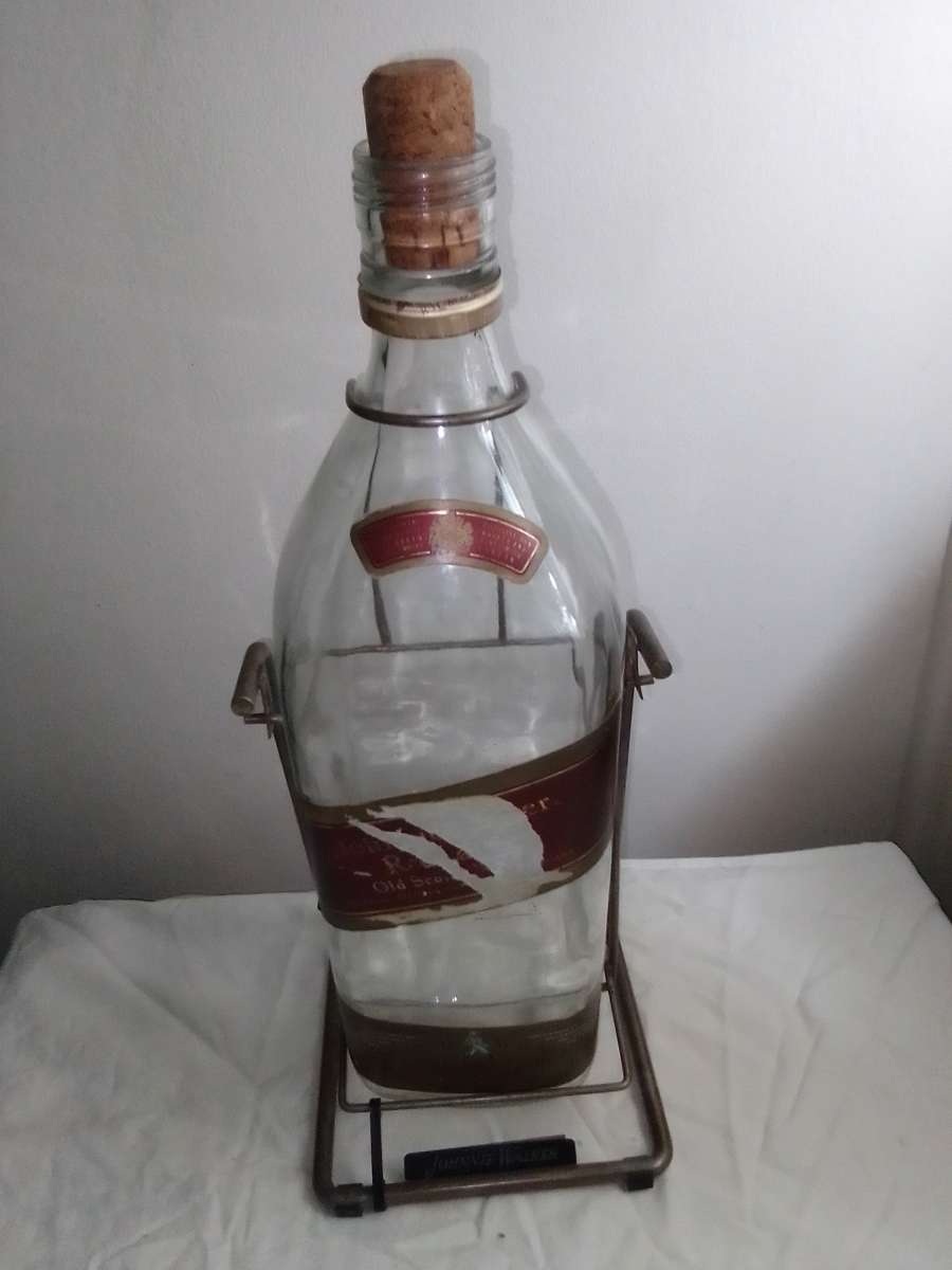 Johnny Walker Red Label empty whisky bottle on Cardle.