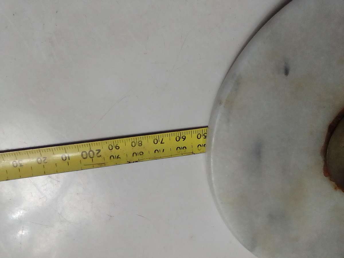 Old vintage small Cherub stem brass and marble stand