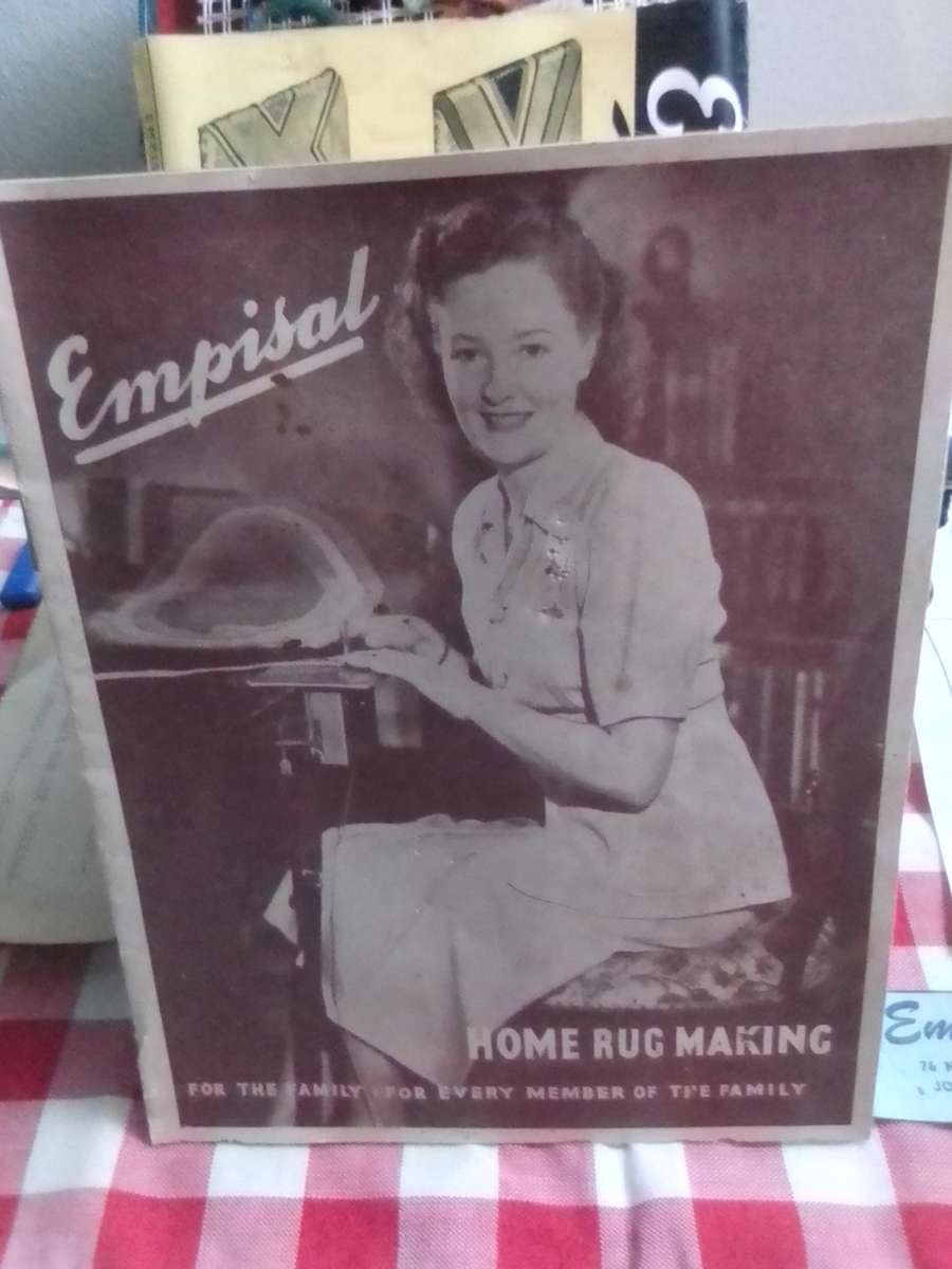 Old vintage 1950's Empisal Rug making machine with Original Paperwork.