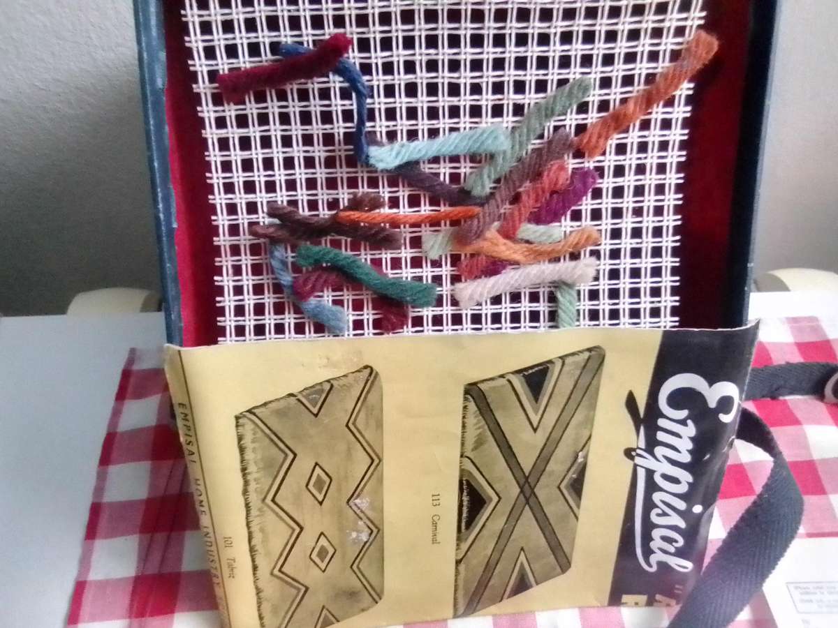 Old vintage 1950's Empisal Rug making machine with Original Paperwork.