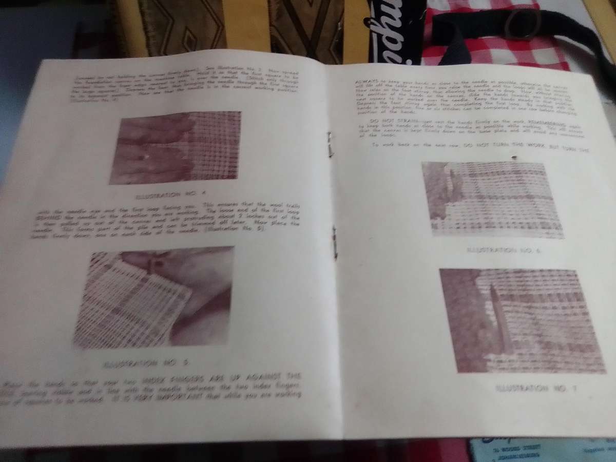 Old vintage 1950's Empisal Rug making machine with Original Paperwork.