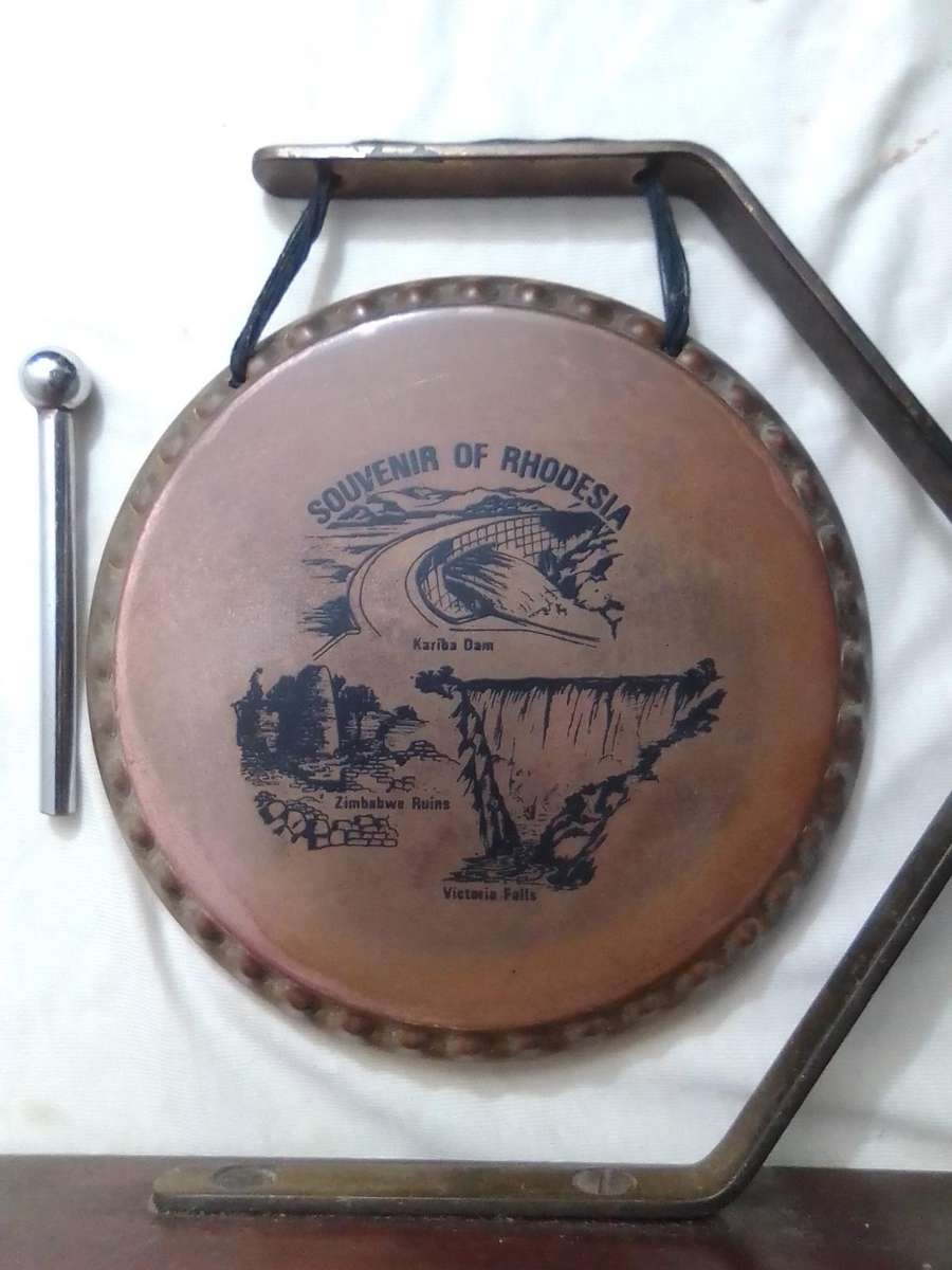 Vintage Rhodesian Dinner copper Gong.