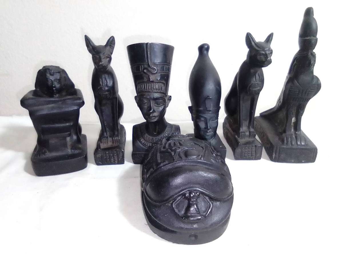 Vintage Egyptian Queen, Baster Cats Scarab