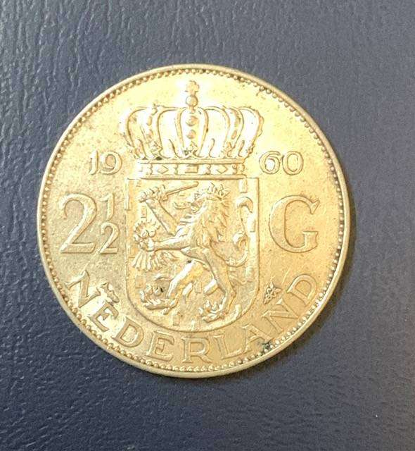 Netherlands  1960 2 1/2 Gulden