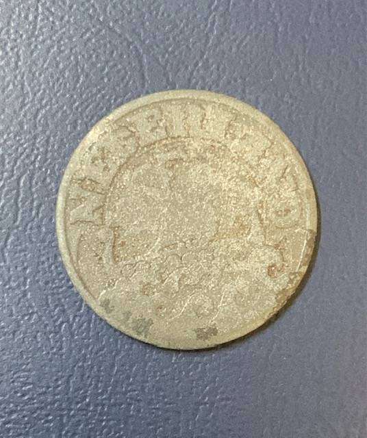 Netherlands  1943 25 cent Zinc Coin