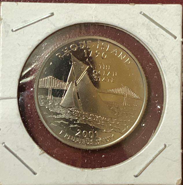 !!! USA 2001S Rhode Island Quarter Dollar  !!!
