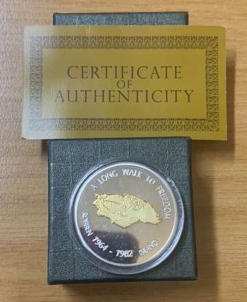 !!! Madiba Robben Island Gold Clad Coin !!!