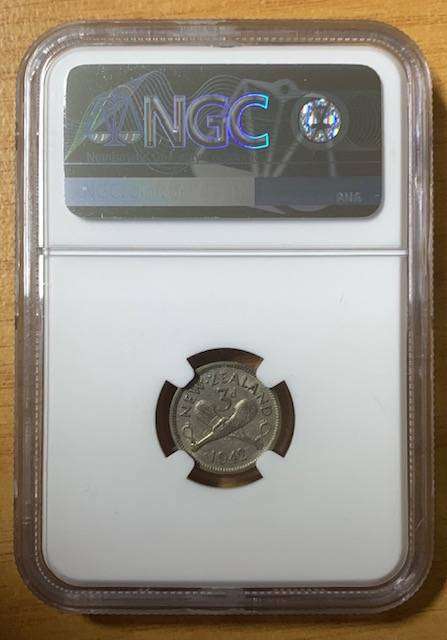 New Zealand 1942 3 Pence One dot