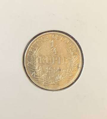 German East Africa 1914 J - 1/4 Rupie