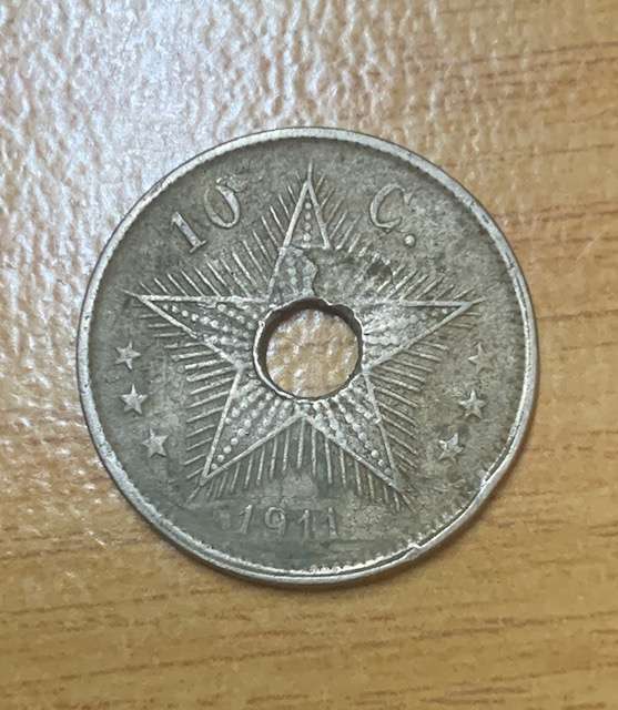 Belgian Congo 1911 10 Centimes