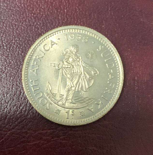 South Africa Union 1958  1 Shilling