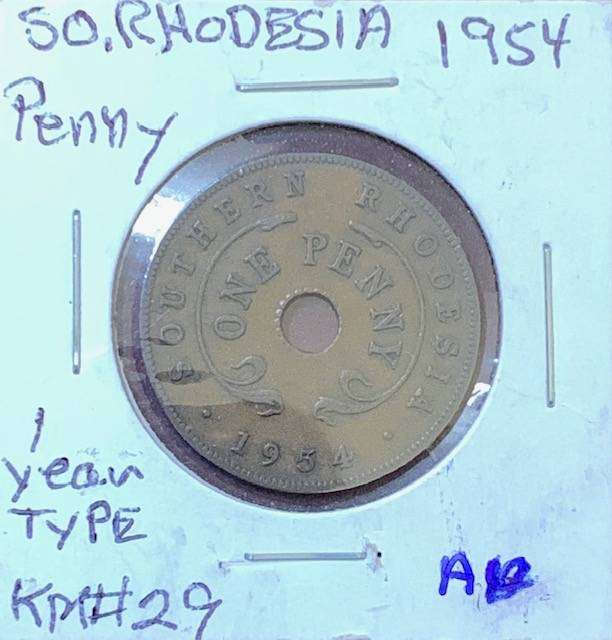 Southern Rhodesia 1954 1 Penny