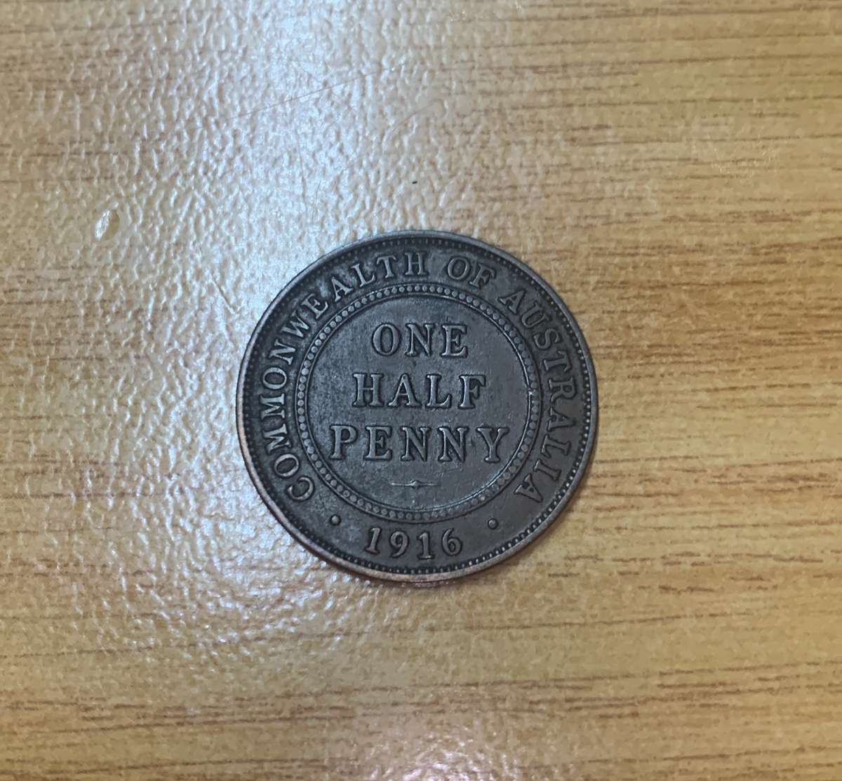!!! Australia 1916  - 1 /2 Penny  !!!