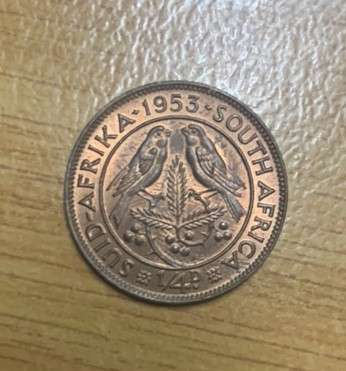 !!! South Africa Union 1953 Quarter Penny !!!