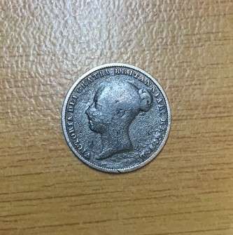 British Silver 6 Pence - 1851 Young Head