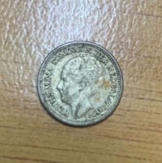 !!! Netherlands 1937 Silver 10 Cent  !!!