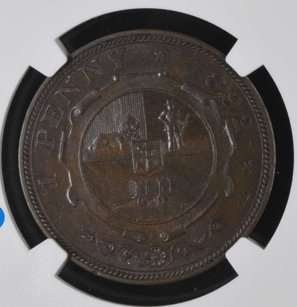 ***ZAR 1892 PENNY NGC MS63 HIGH GRADE ***