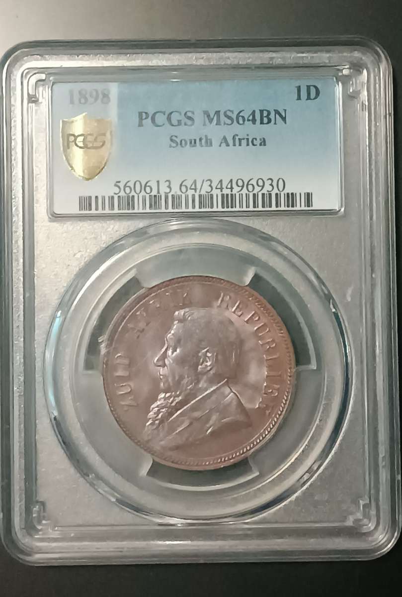 ***ZAR 1898 PENNY PCGS MS64BN HIGH GRADE***
