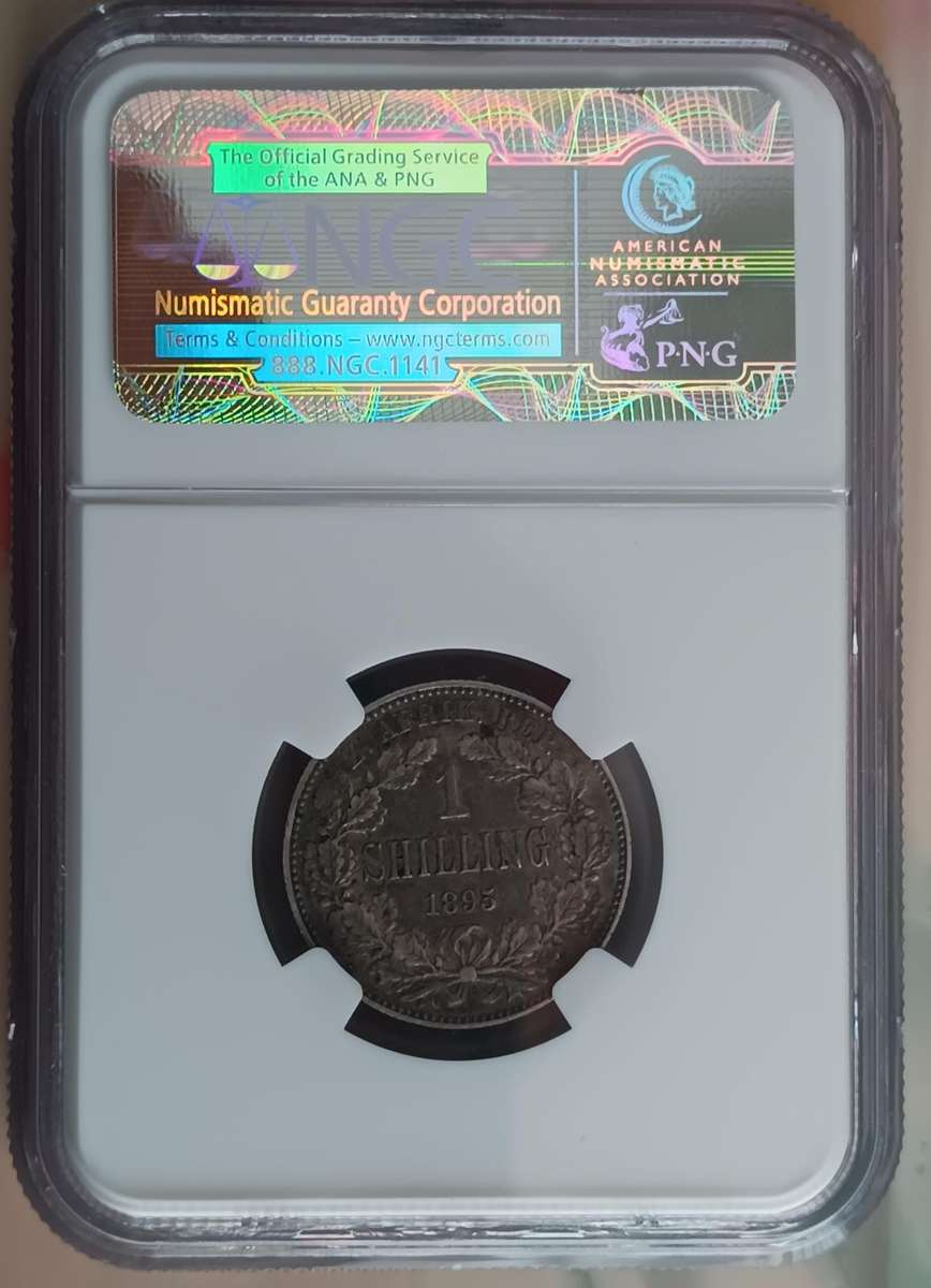***ZAR 1895 SHILLING NGC AU53 CV R10 000 ***