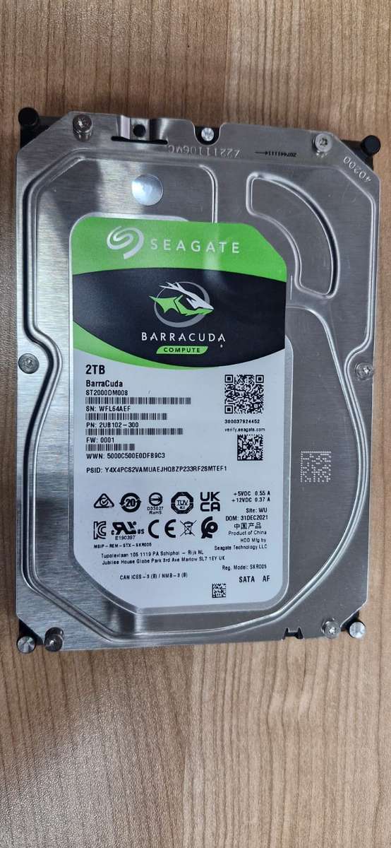 2TB Seagate Harddrive 3.5"