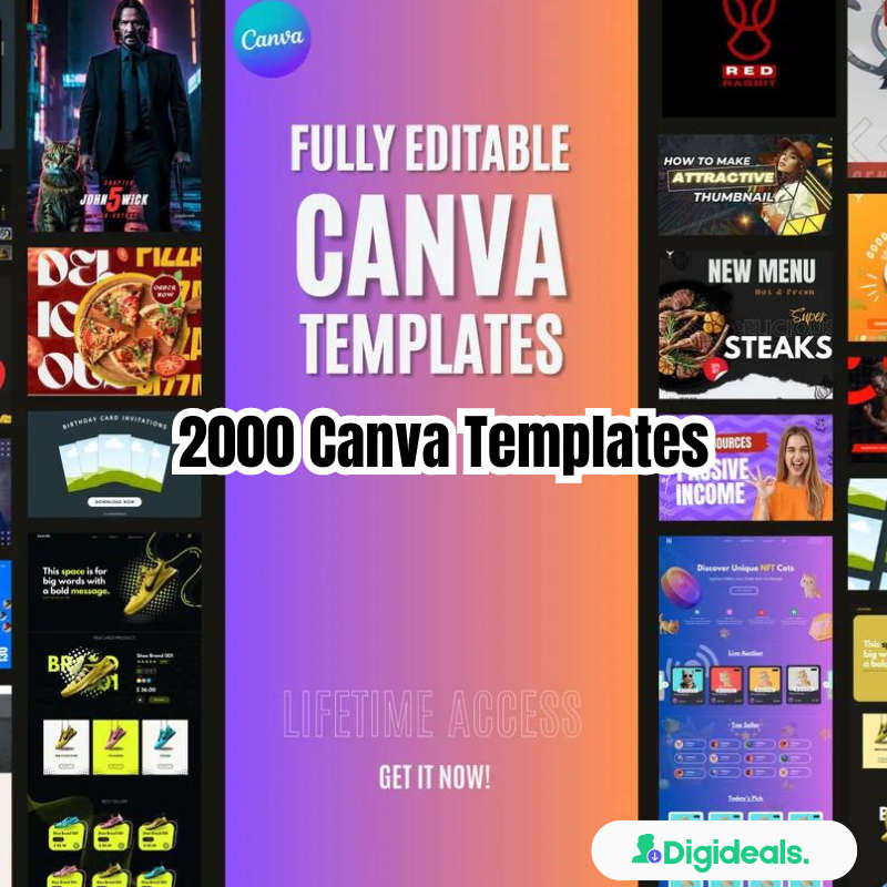 2000 Fully editable Canva Templates