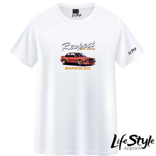 Lifestyle Apparel BMW T-shirt (M) Respect Your Elders 100% Cotton